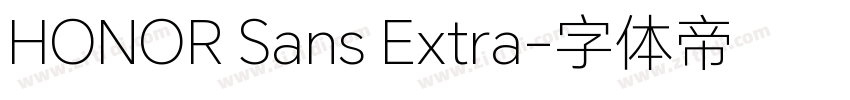 HONOR Sans Extra字体转换